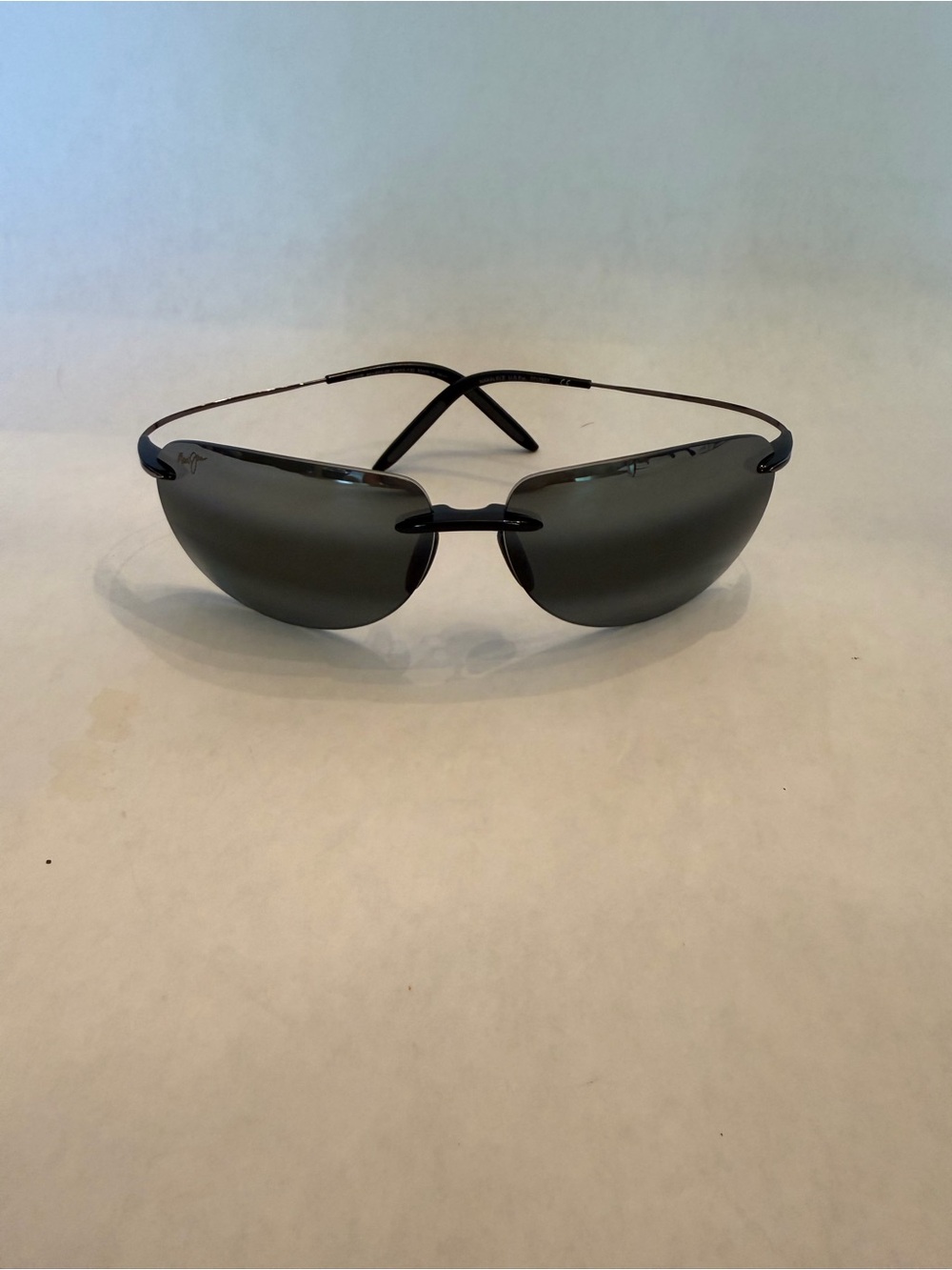 Maui Jim Men's Black Rimless Polarized Sunglasses -